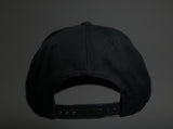 Black Hat with Pink Embroidery