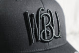Black Trucker Hat with Puff WBU