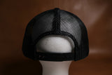 Black Trucker Hat with Puff WBU