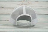 Trucker Hat White Puff