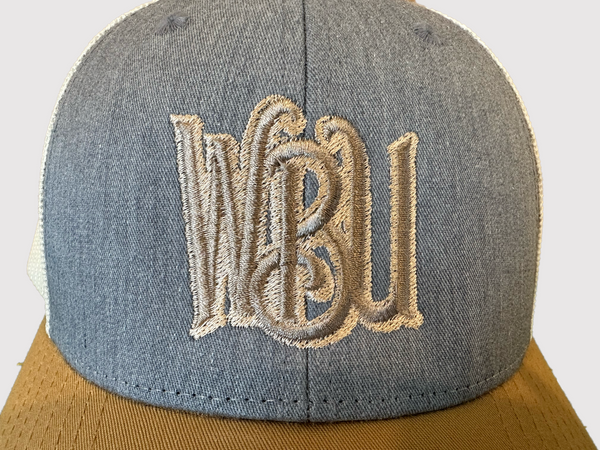Grey and Tan mesh hat