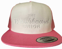 White & Pink Trucker Hat